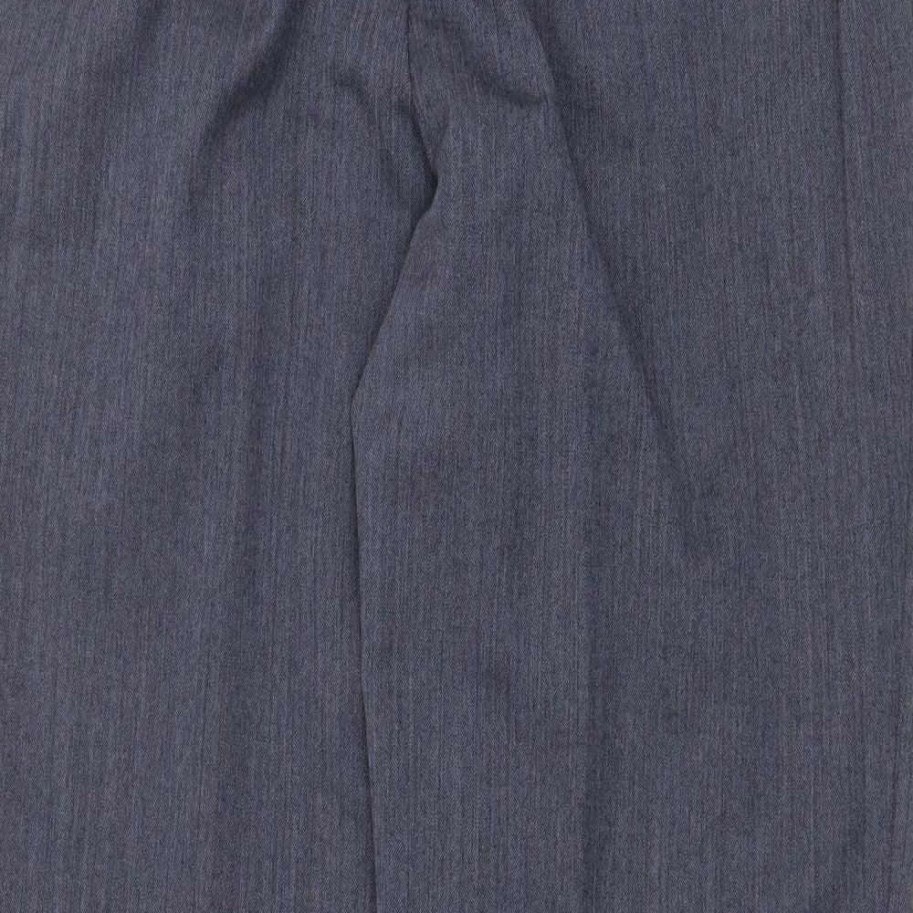 Mens UK Size 36 in Chatsworth Regular Fit Dress Pants Blue Trousers