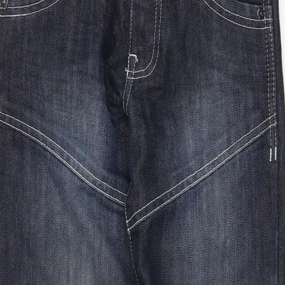 GTO Mens Blue Cotton Straight Jeans Size 26 in Regular Zip