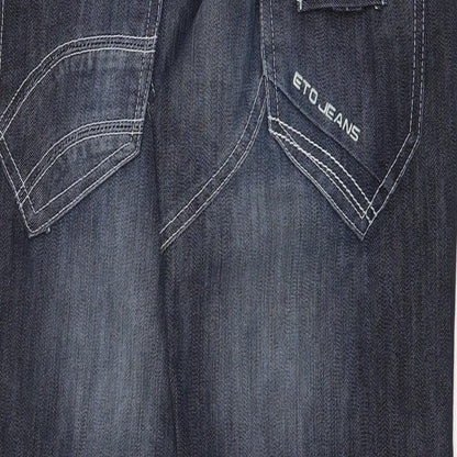 GTO Mens Blue Cotton Straight Jeans Size 26 in Regular Zip
