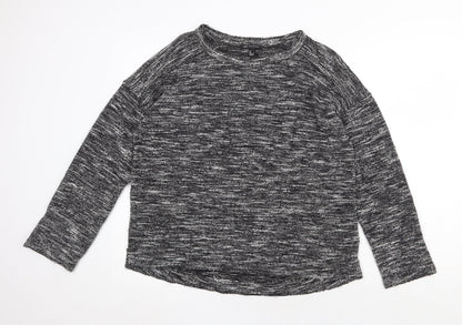 MNG Womens Grey Round Neck Acrylic Pullover Jumper Size L
