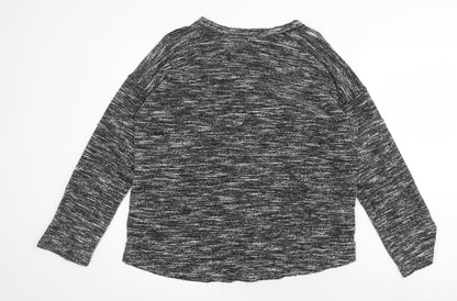 MNG Womens Grey Round Neck Acrylic Pullover Jumper Size L