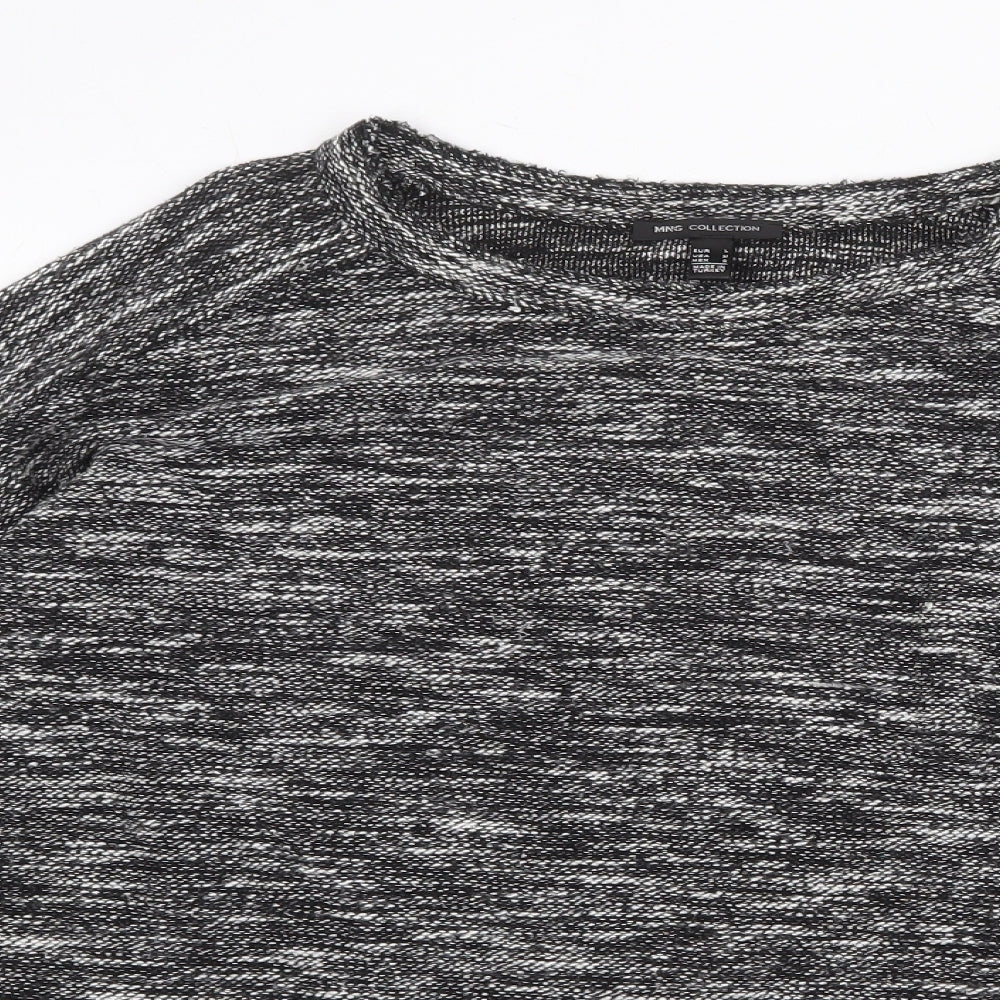 MNG Womens Grey Round Neck Acrylic Pullover Jumper Size L