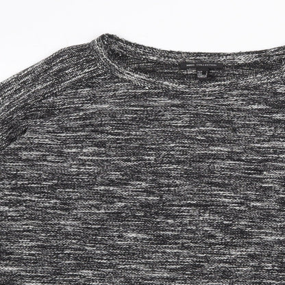 MNG Womens Grey Round Neck Acrylic Pullover Jumper Size L