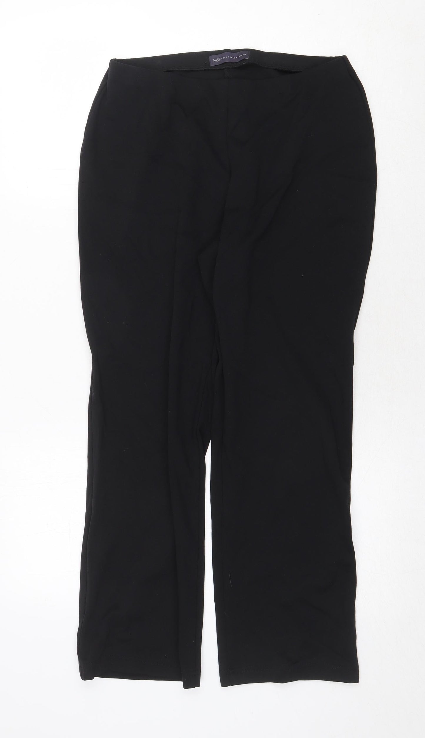 Womens UK Size 10 Marks and Spencer Regular Fit  Black Trousers
