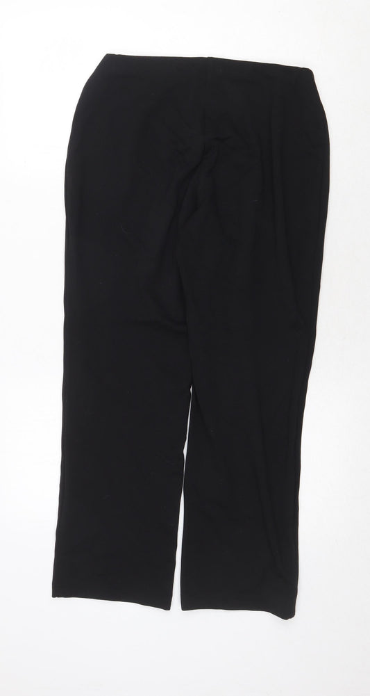 Womens UK Size 10 Marks and Spencer Regular Fit  Black Trousers