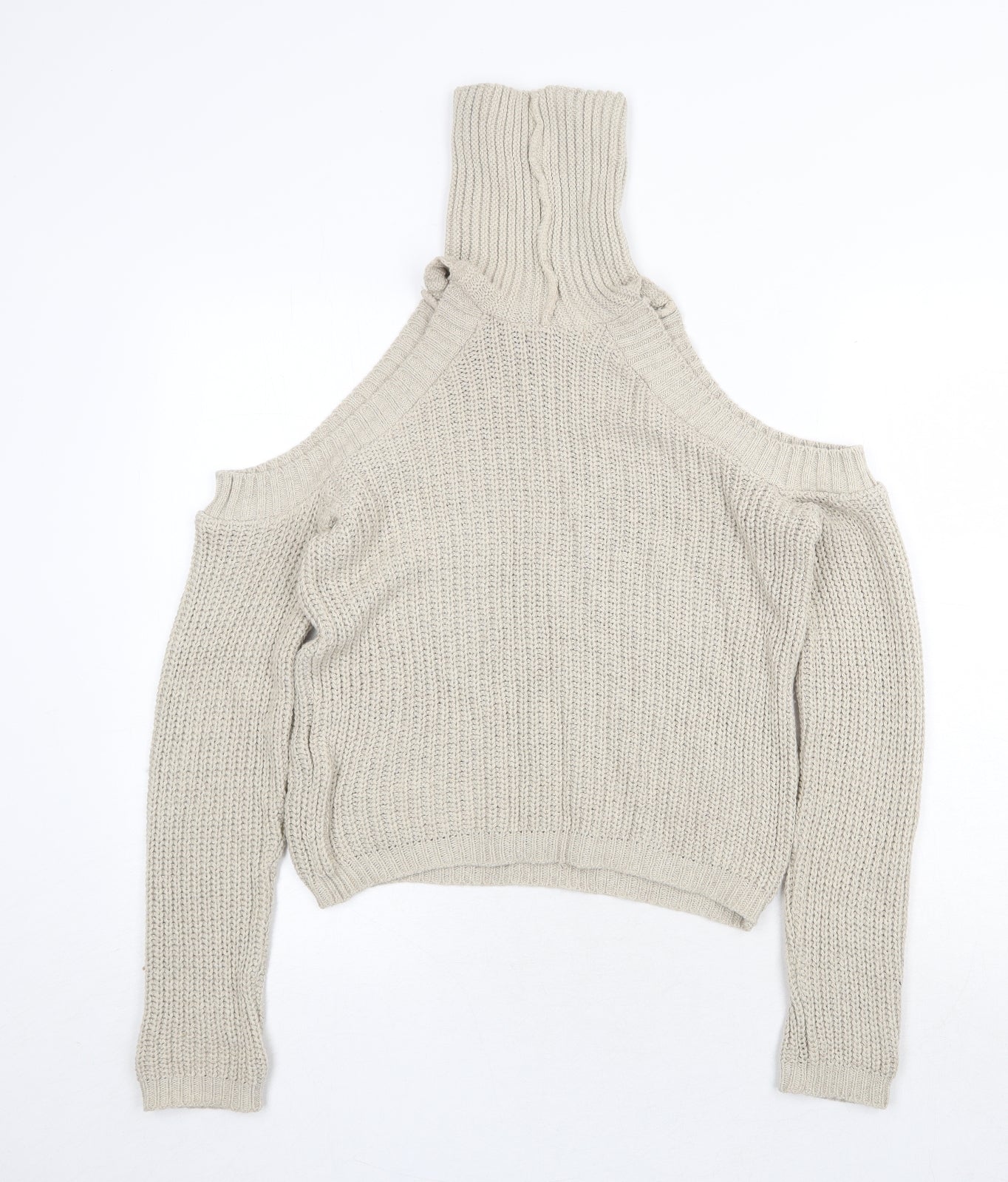 Womens UK Size S Missguided Beige Pullover Jumper