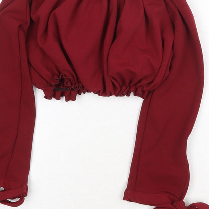 Womens UK Size 6 New Look Red Cropped Tank