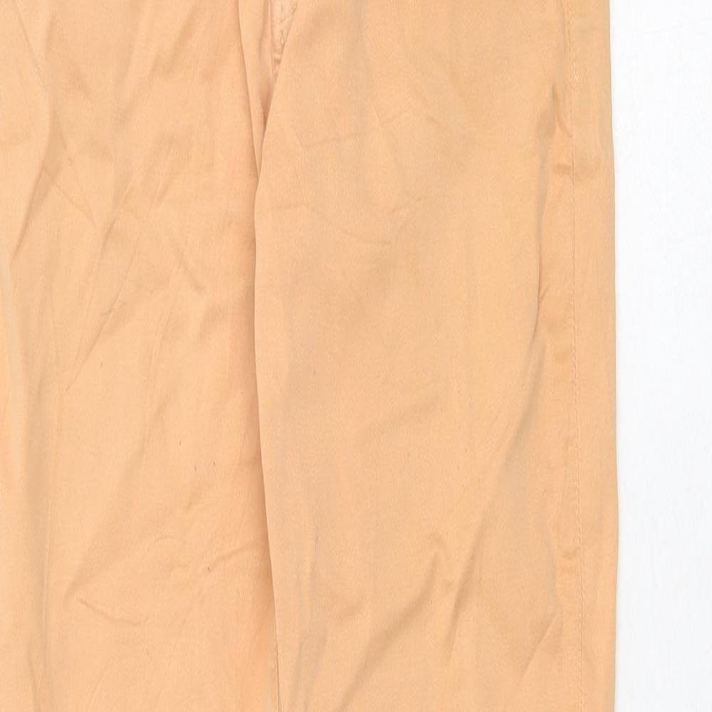 7 For All Mankind Womens Orange Cotton Skinny Jeans Size 26 in Regular Zip
