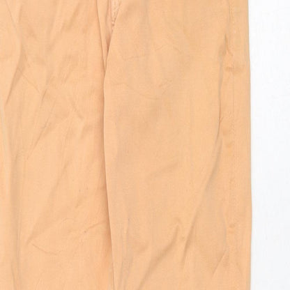 7 For All Mankind Womens Orange Cotton Skinny Jeans Size 26 in Regular Zip