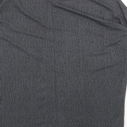 Womens UK Size 10 Warehouse Grey Basic T-Shirt