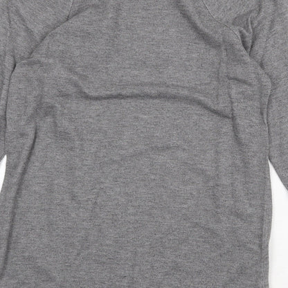 Pineapple Womens Grey Boat Neck Cotton Pullover Jumper Size XS