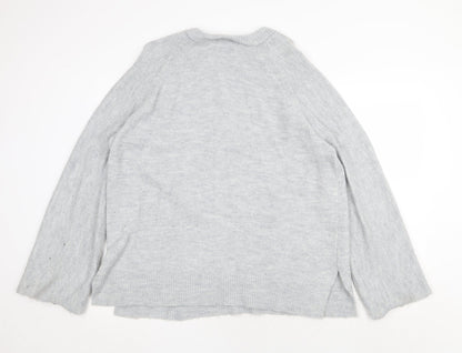 Womens UK Size L H&M Grey Pullover Jumper