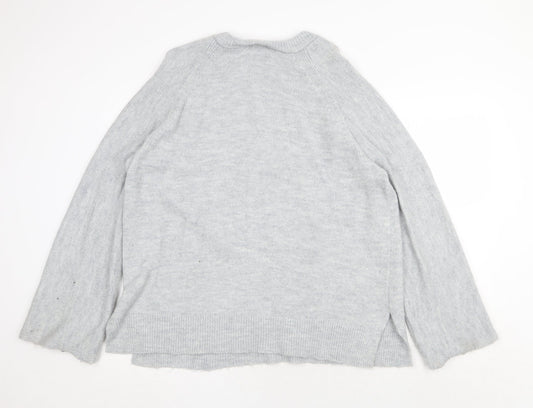 Womens UK Size L H&M Grey Pullover Jumper