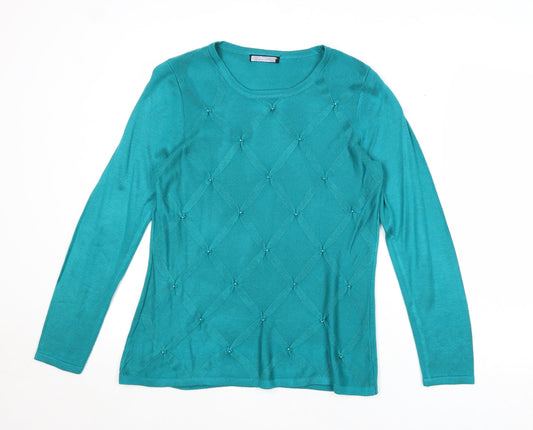 Womens UK Size XS Bonmarché Blue Pullover Jumper