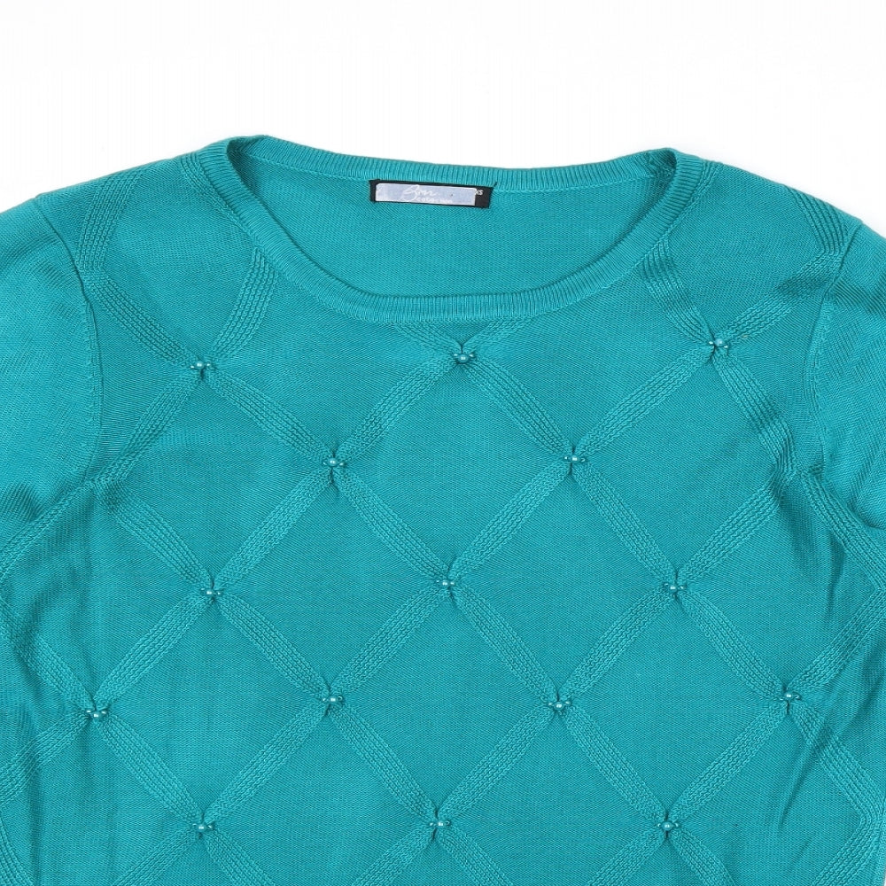 Womens UK Size XS Bonmarché Blue Pullover Jumper