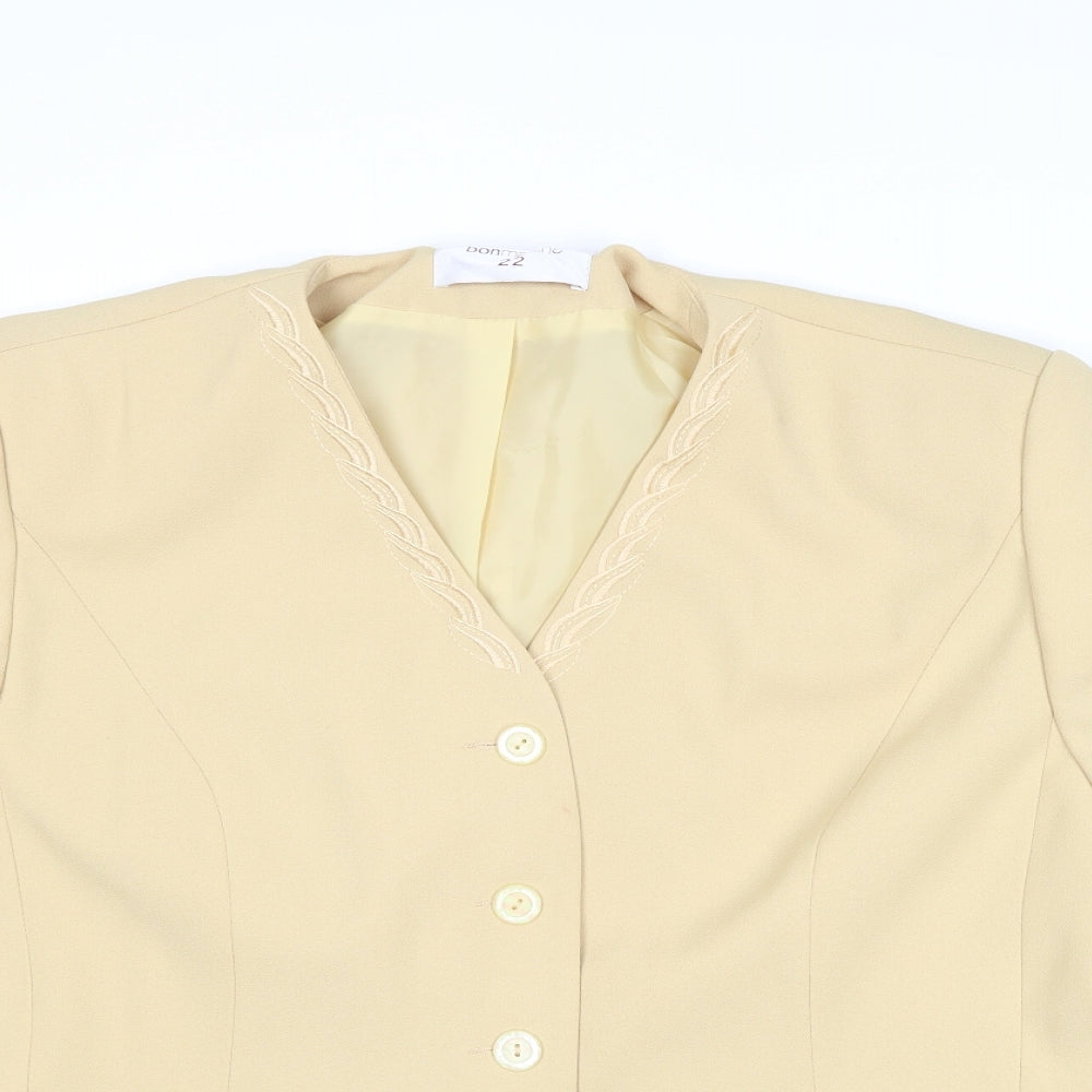 Womens UK Size 22 Bonmarché Yellow Jacket