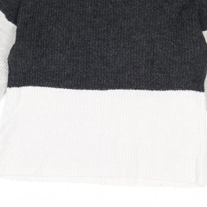 Missguided Womens Grey Round Neck Acrylic Pullover Jumper Size 8
