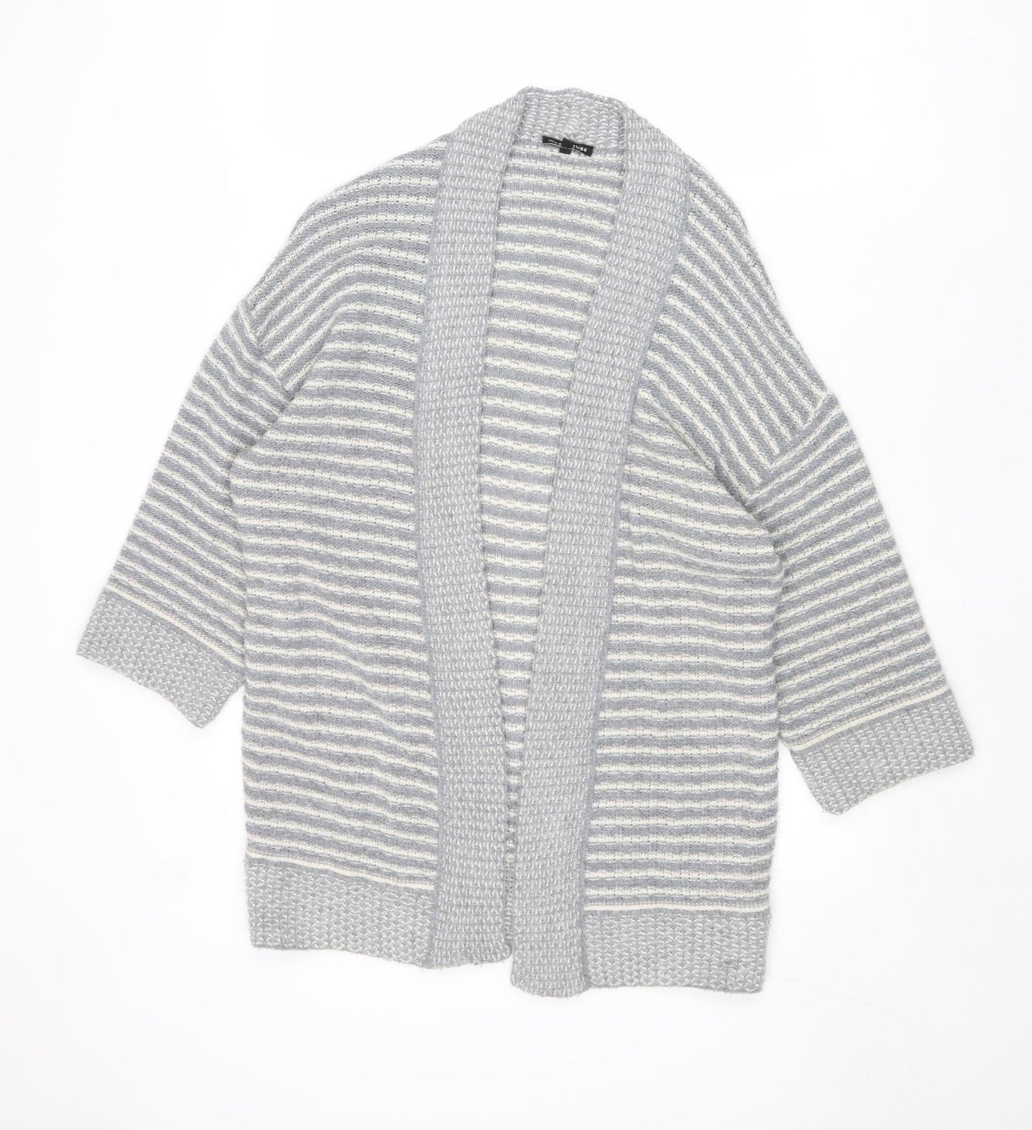Womens UK Size S Warehouse Grey Cardigan Jumper