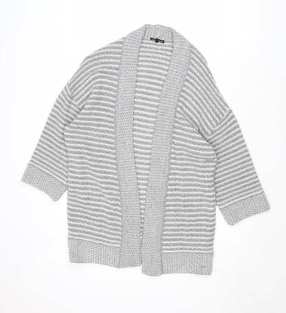 Womens UK Size S Warehouse Grey Cardigan Jumper