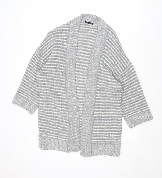 Womens UK Size S Warehouse Grey Cardigan Jumper