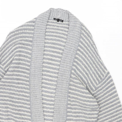 Womens UK Size S Warehouse Grey Cardigan Jumper