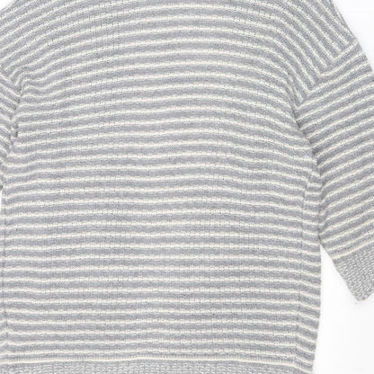 Womens UK Size S Warehouse Grey Cardigan Jumper