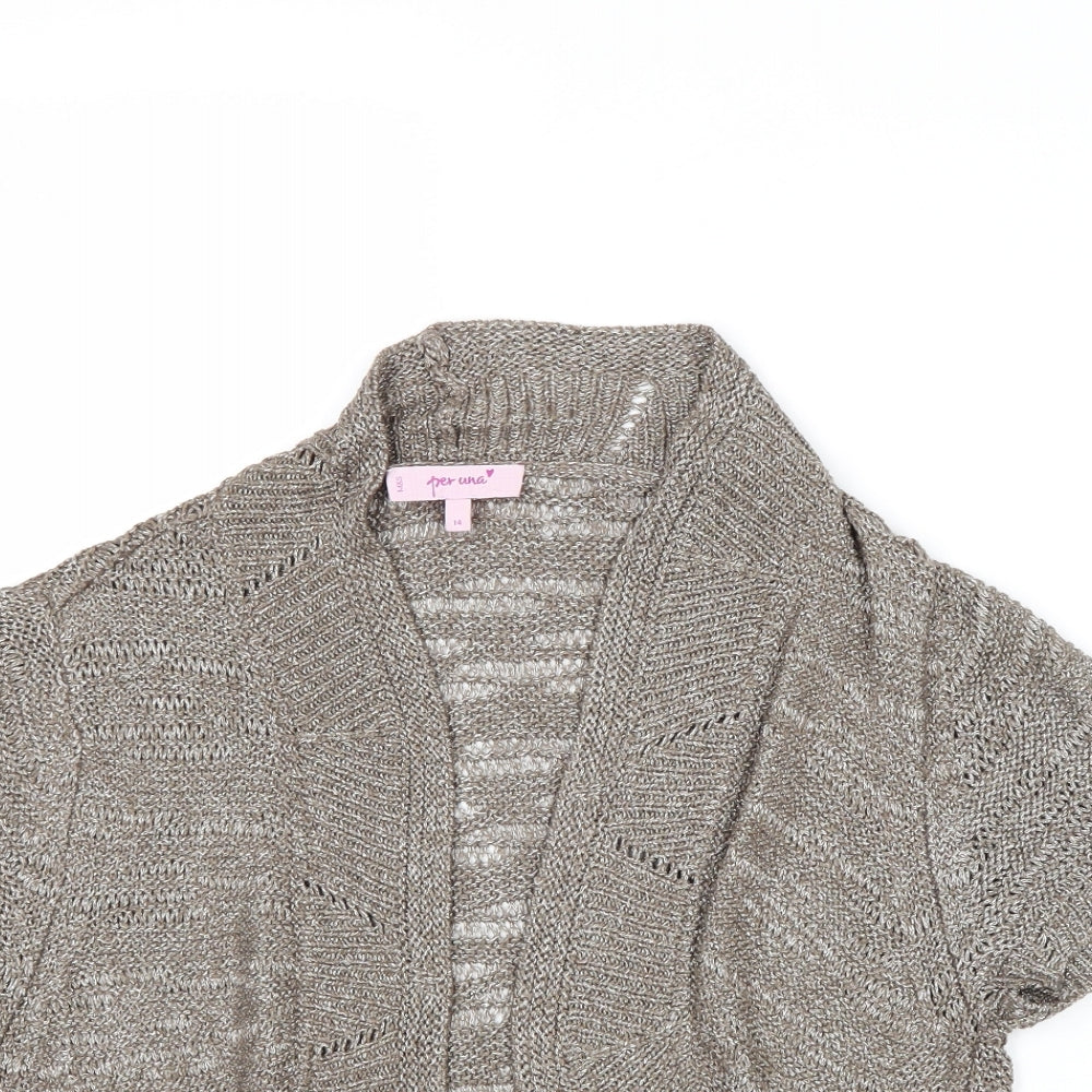 Womens UK Size 14 Per Una Brown Shrug Jumper