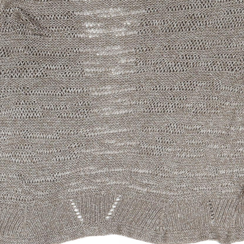 Womens UK Size 14 Per Una Brown Shrug Jumper
