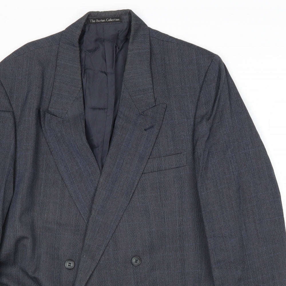Mens UK Size 42 Burton Regular Blue Suit Jacket