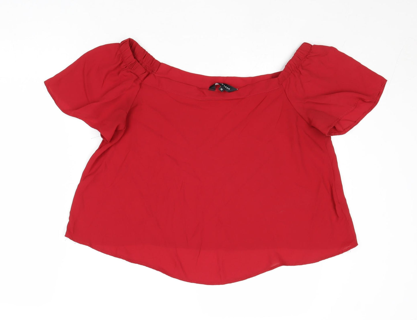 Womens UK Size 12 New Look Red Cropped Tank