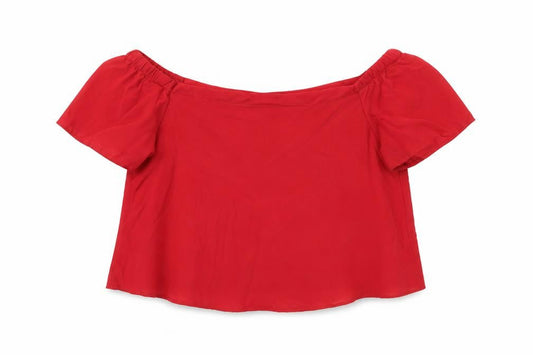 Womens UK Size 12 New Look Red Cropped Tank