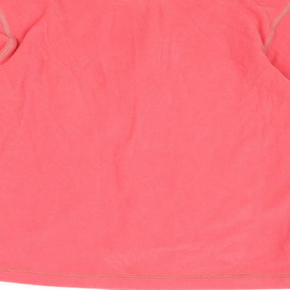 Cross Womens Pink Polyester Pullover Sweatshirt Size XL Zip