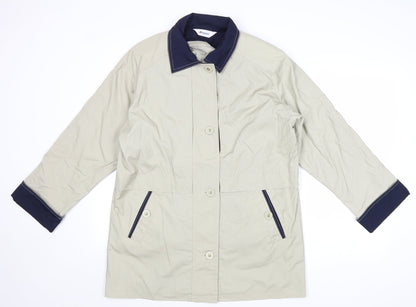Damart Womens Beige Jacket Size 14 Button
