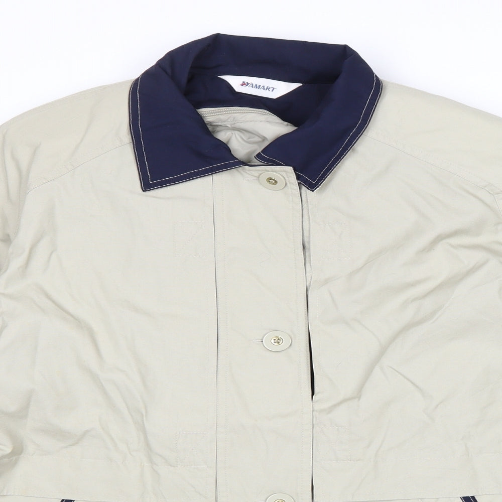 Damart Womens Beige Jacket Size 14 Button
