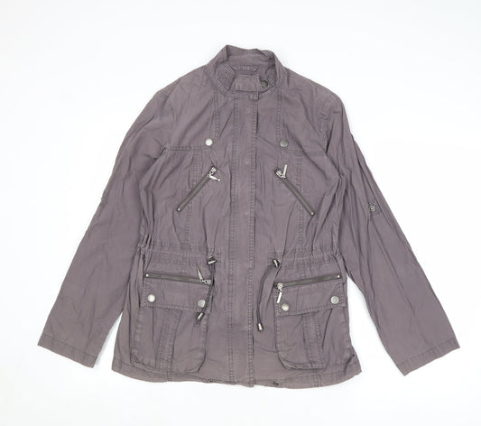 RJR.John Rocha Womens Grey Jacket Size 8 Zip