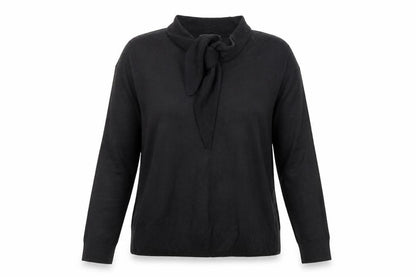 Eternal Womens Black Round Neck Acrylic Pullover Jumper Size 14 - Size 14-16
