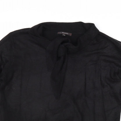 Eternal Womens Black Round Neck Acrylic Pullover Jumper Size 14 - Size 14-16