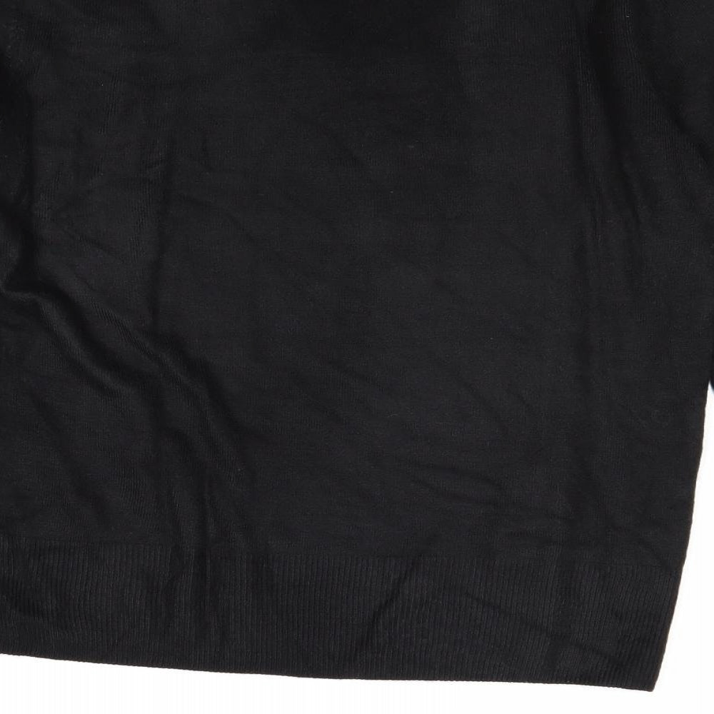 Eternal Womens Black Round Neck Acrylic Pullover Jumper Size 14 - Size 14-16
