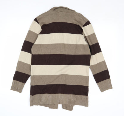 Womens UK Size S Pure & Natural Brown Cardigan Jumper