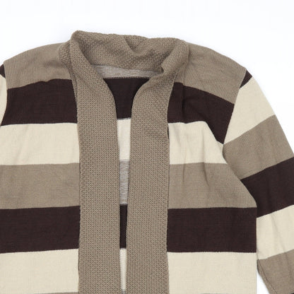 Womens UK Size S Pure & Natural Brown Cardigan Jumper