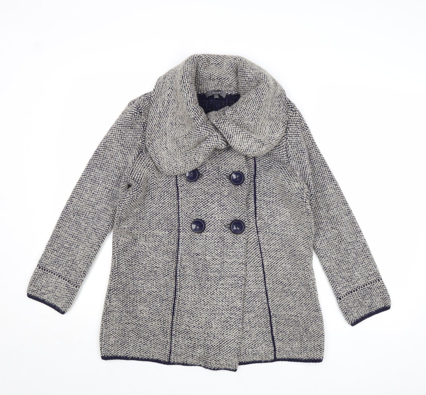 Womens UK Size 12 Marks and Spencer Beige Pea Coat