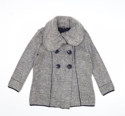 Womens UK Size 12 Marks and Spencer Beige Pea Coat