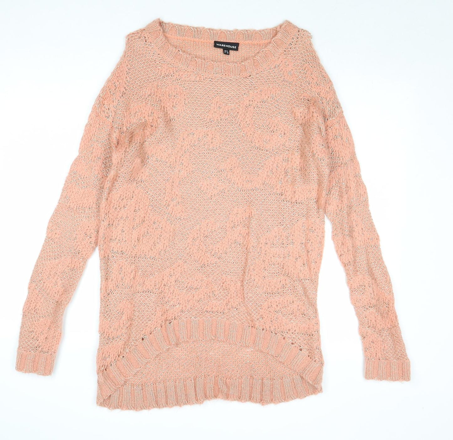 Womens UK Size 8 Warehouse Pink Pullover Jumper