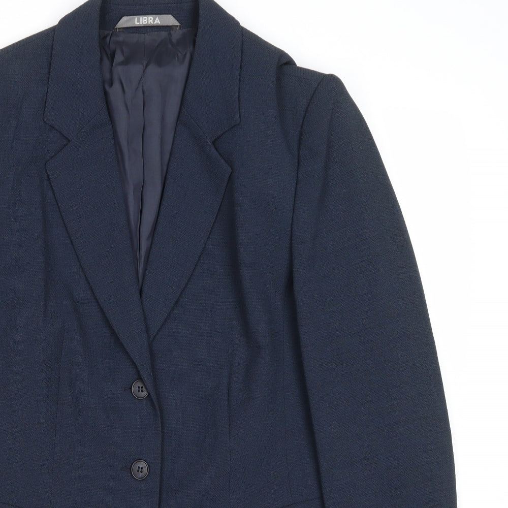 Womens UK Size 10 Libra Regular Blue Suit Jacket