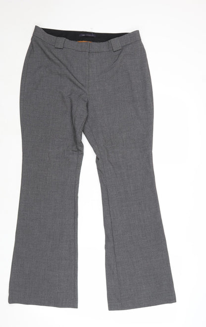 Womens UK Size 12 Marks and Spencer Regular Fit Dress Pants Grey Trousers