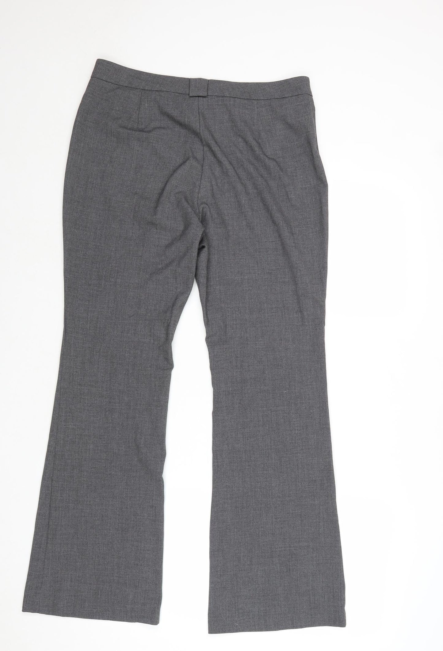 Womens UK Size 12 Marks and Spencer Regular Fit Dress Pants Grey Trousers