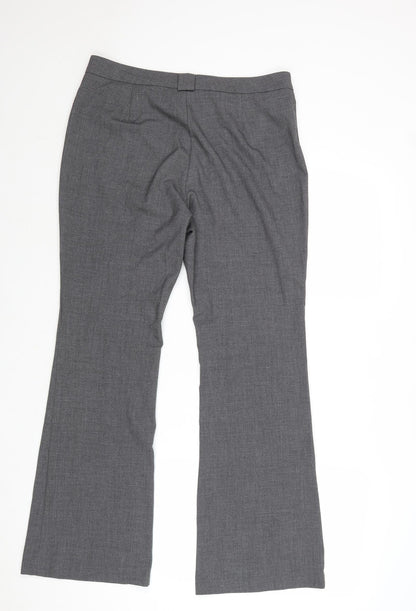 Womens UK Size 12 Marks and Spencer Regular Fit Dress Pants Grey Trousers