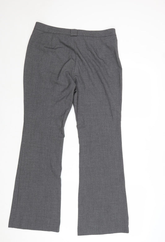 Womens UK Size 12 Marks and Spencer Regular Fit Dress Pants Grey Trousers