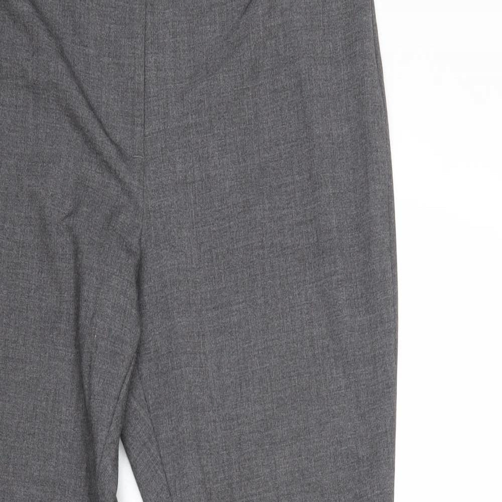 Womens UK Size 12 Marks and Spencer Regular Fit Dress Pants Grey Trousers