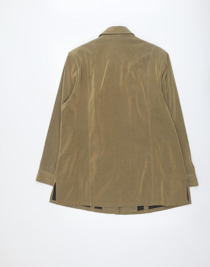 ELVI Womens Brown Jacket Size 18 Zip